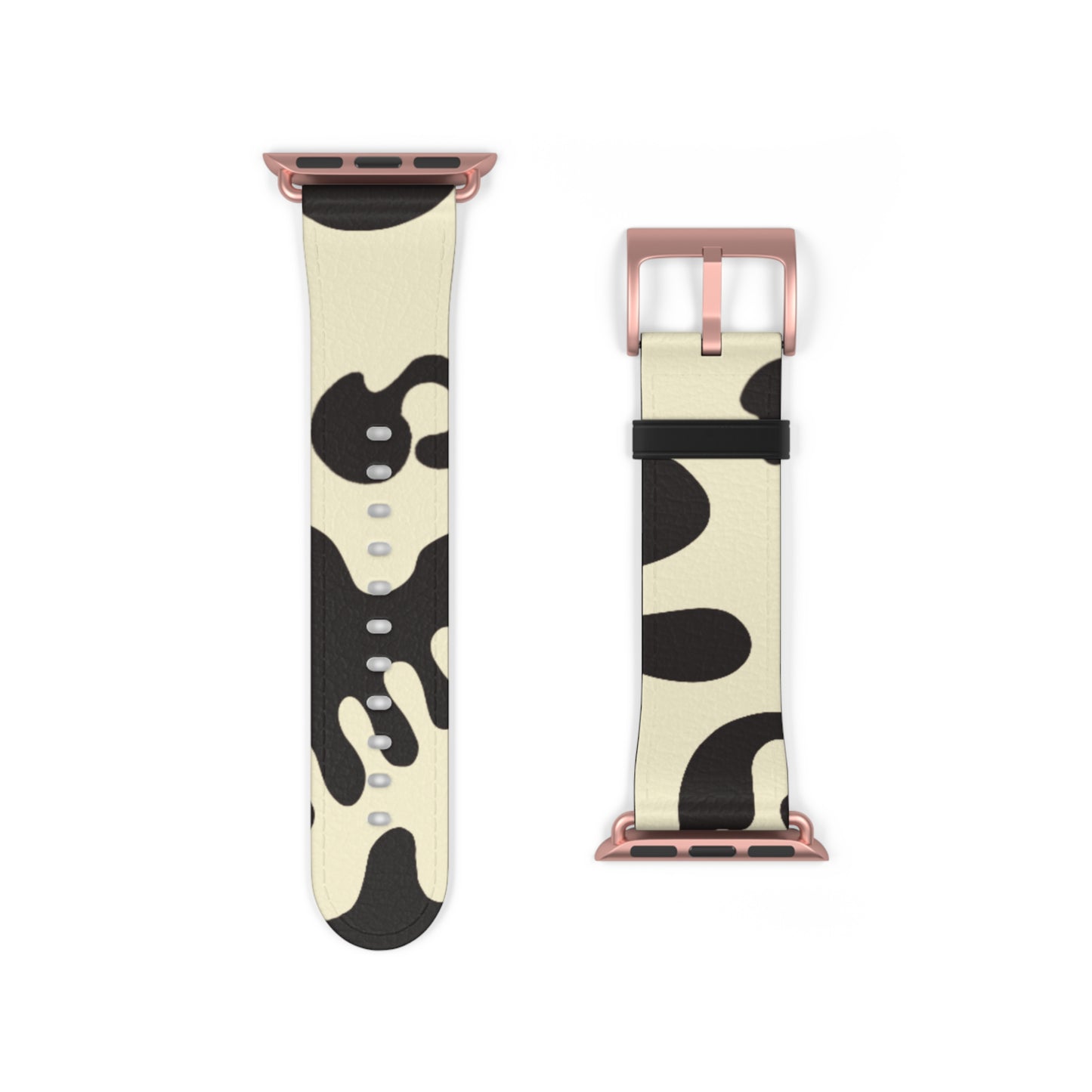Pure Imagination Faux Leather Apple Watch Band - Blank Page White