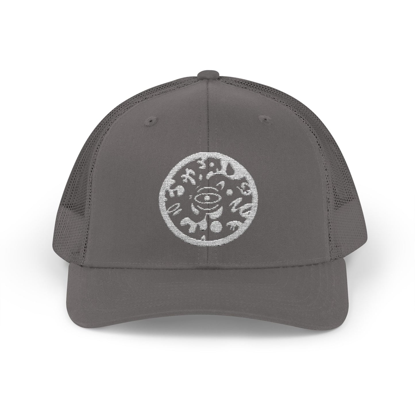 Adorn'd Logo Embroidered Retro Trucker Hat - Starlight White