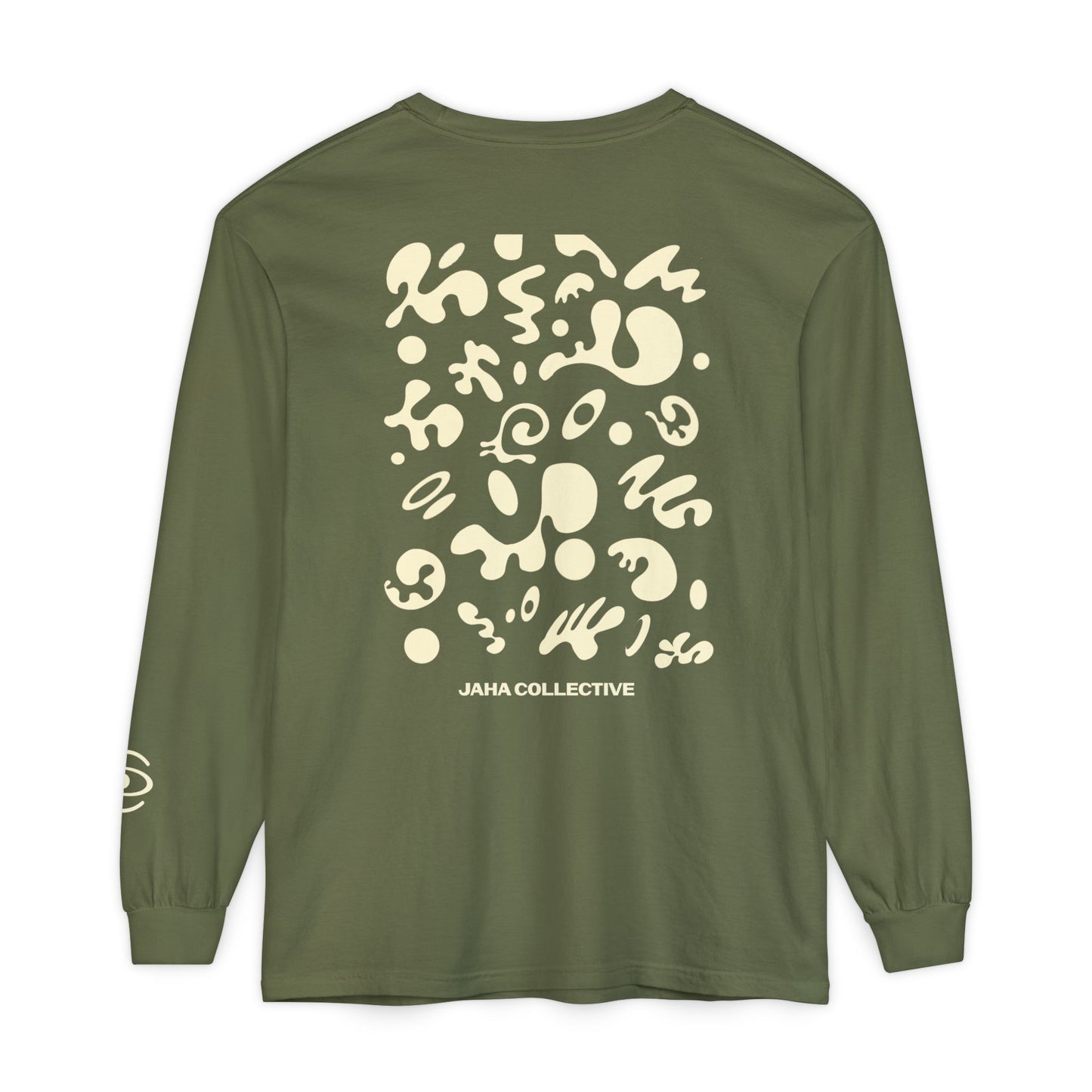 Pure Imagination Unisex Garment-Dyed Long Sleeve T-Shirt - Blank Page White Print