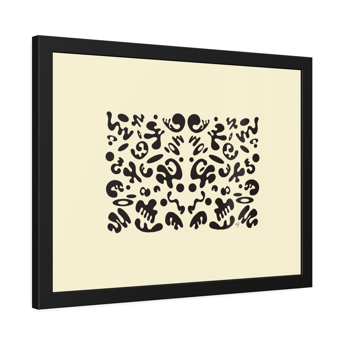 Mirror Work Framed Rolled Poster - Blank Page