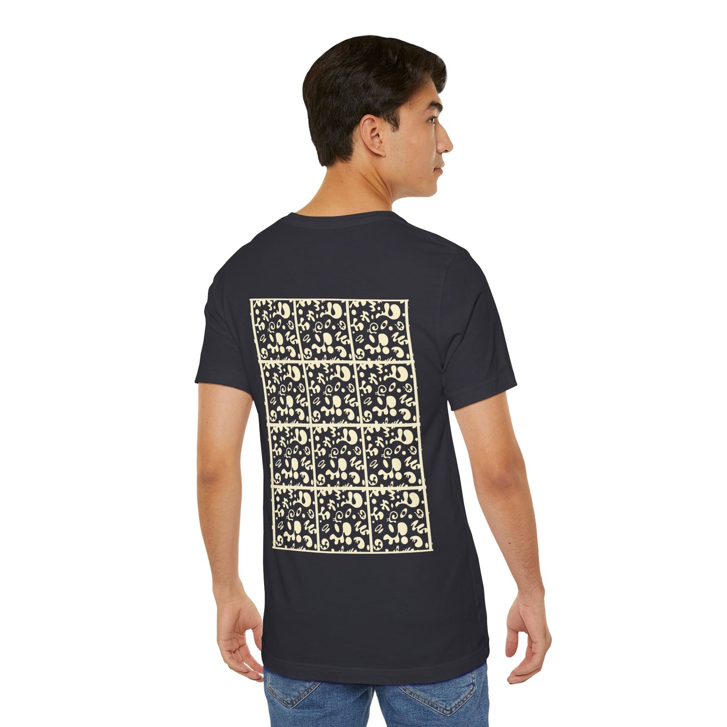 Adorn'd Unisex Jersey Short Sleeve Tee - Blank Page White Print