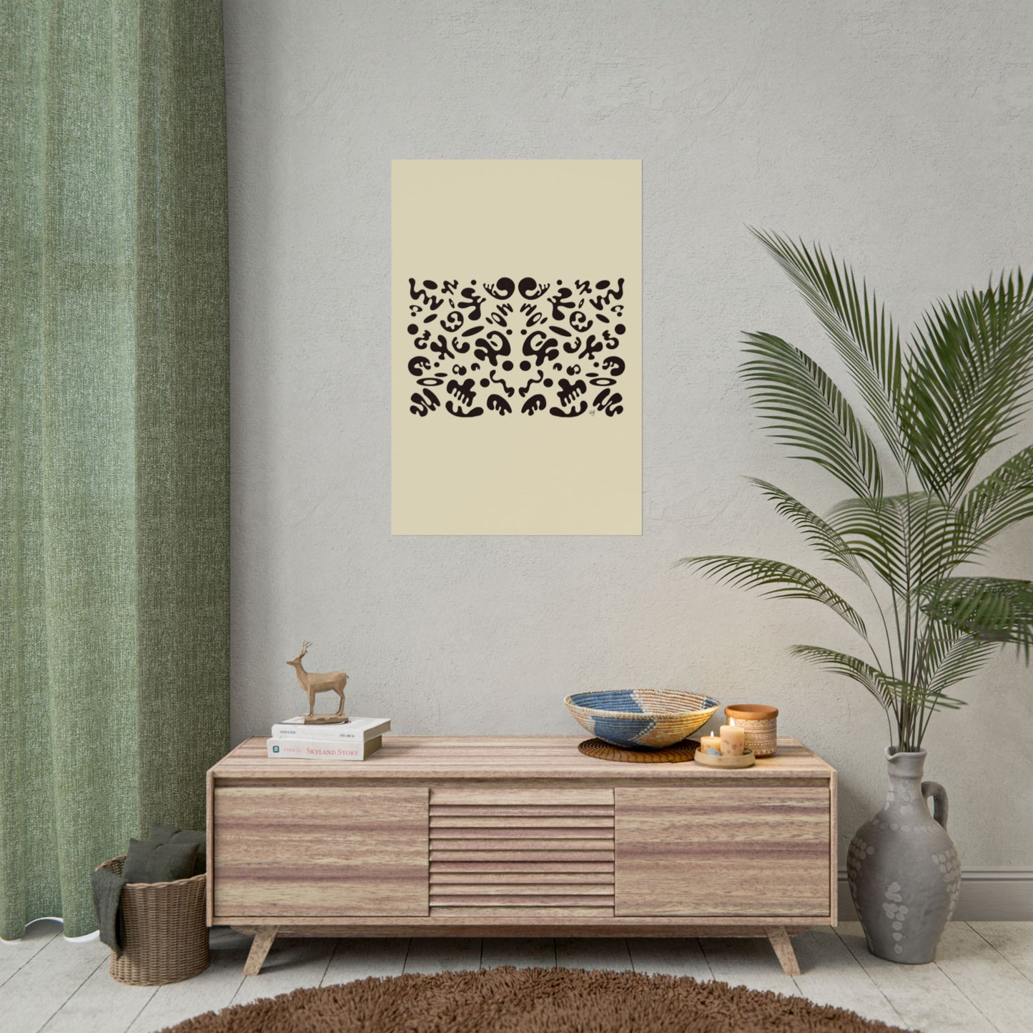 Mirror Work Rolled Poster (Portrait) - Blank Page