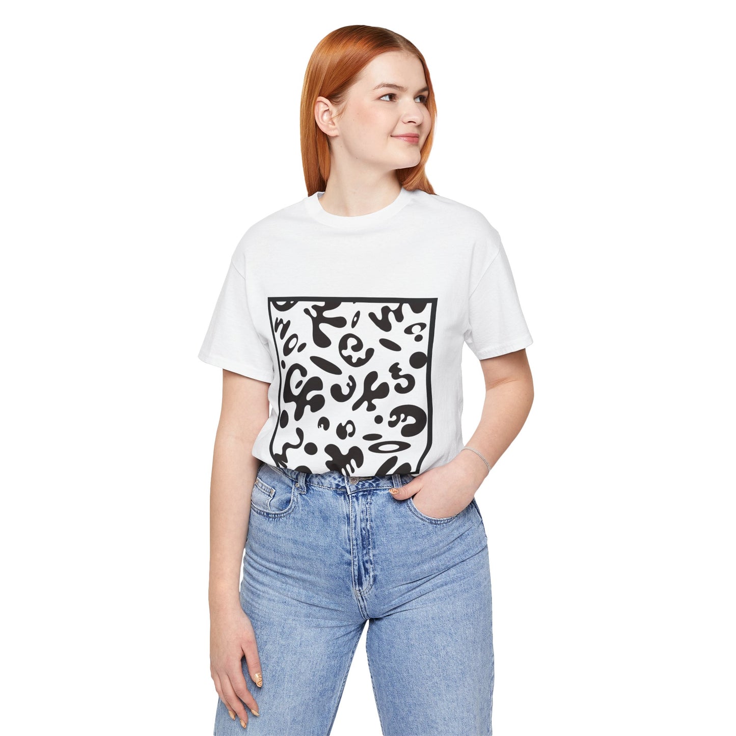 Adorn'd Unisex Jersey Short Sleeve Tee - Smoke Signal Black Print