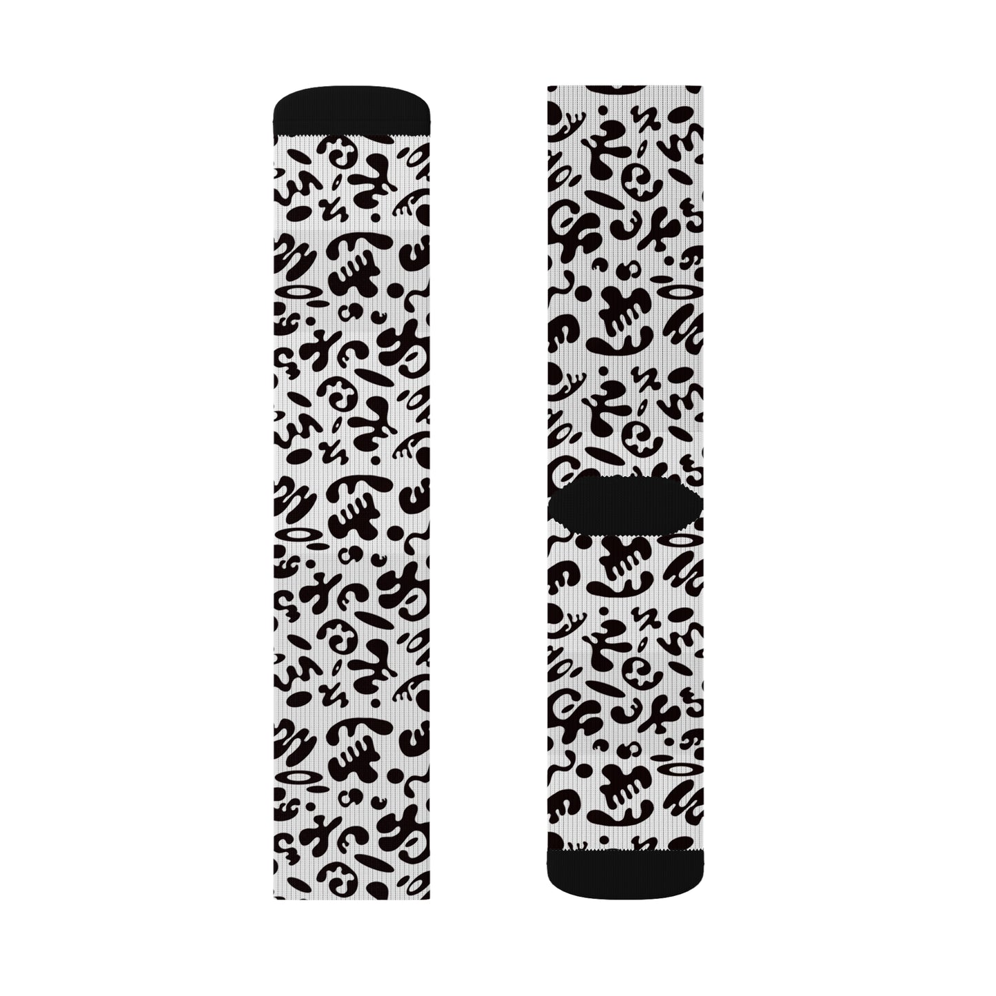 Adorn'd Print Socks - Starlight White