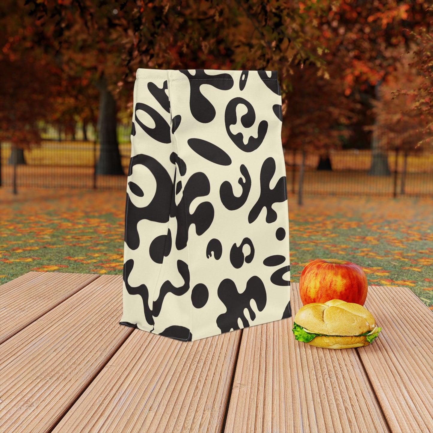 Pure Imagination Magnetic Roll Top Fabric Lunch Bag - Blank Page White