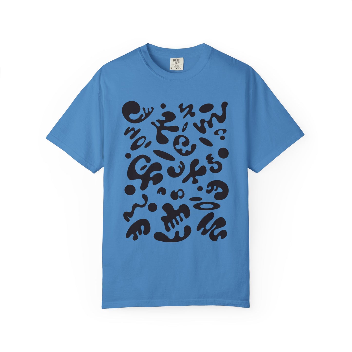 Pure Imagination Unisex Garment-Dyed T-Shirt (Cool Neutrals) - Smoke Signal Black Print
