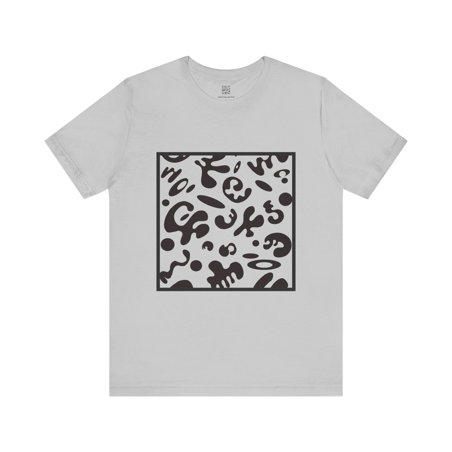 Adorn'd Unisex Jersey Short Sleeve Tee - Smoke Signal Black Print