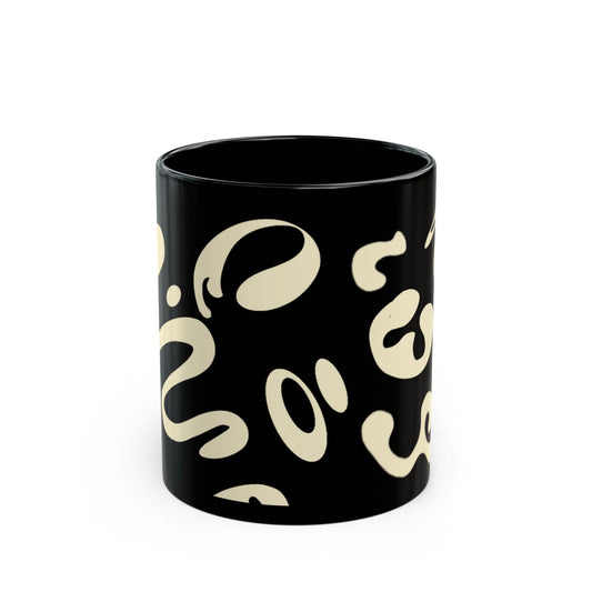 Nourish'd Black Glossy Mug