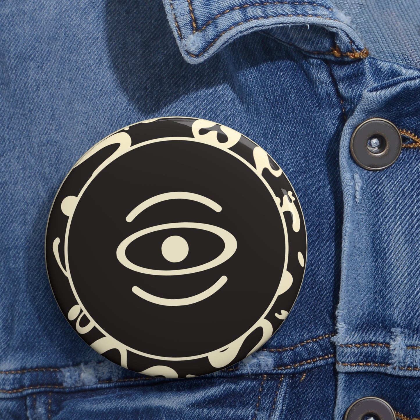 Adorn'd Logo Pin Button - Smoke Signal