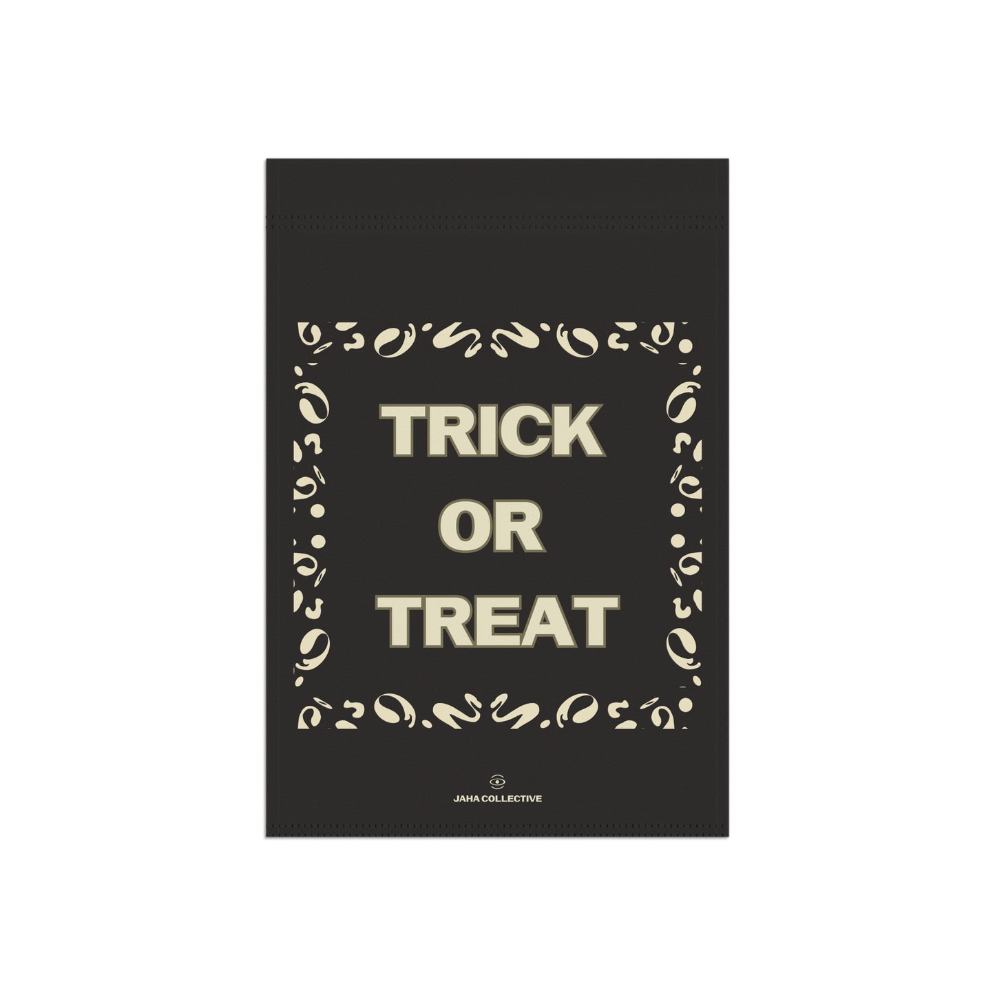 Trick or Treat Garden & House Banner - Smoke Signal Black