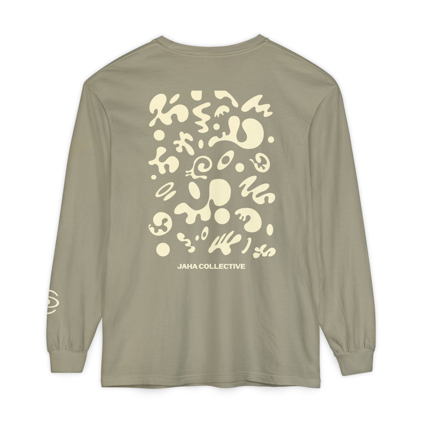 Pure Imagination Unisex Garment-Dyed Long Sleeve T-Shirt - Blank Page White Print