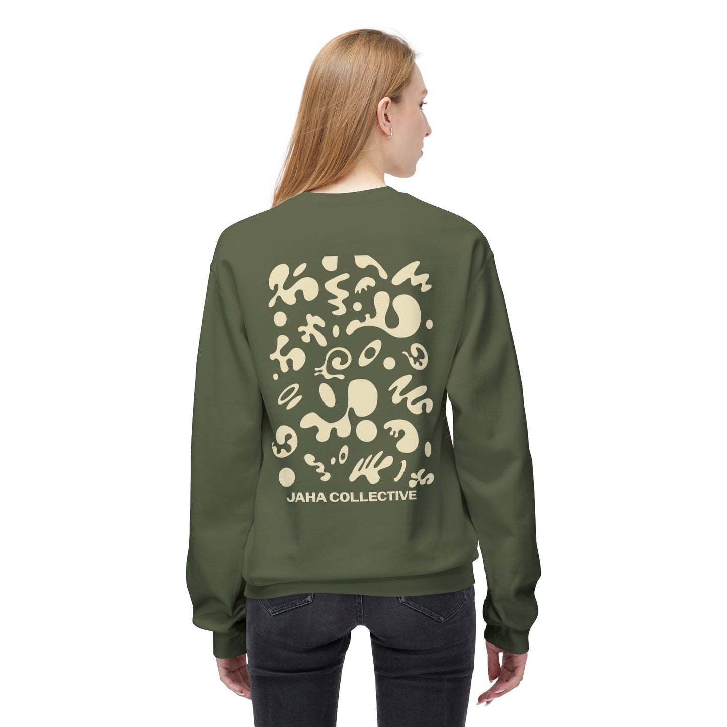 Pure Imagination Unisex Midweight Softstyle Fleece Crewneck Sweatshirt - Blank Page White Print