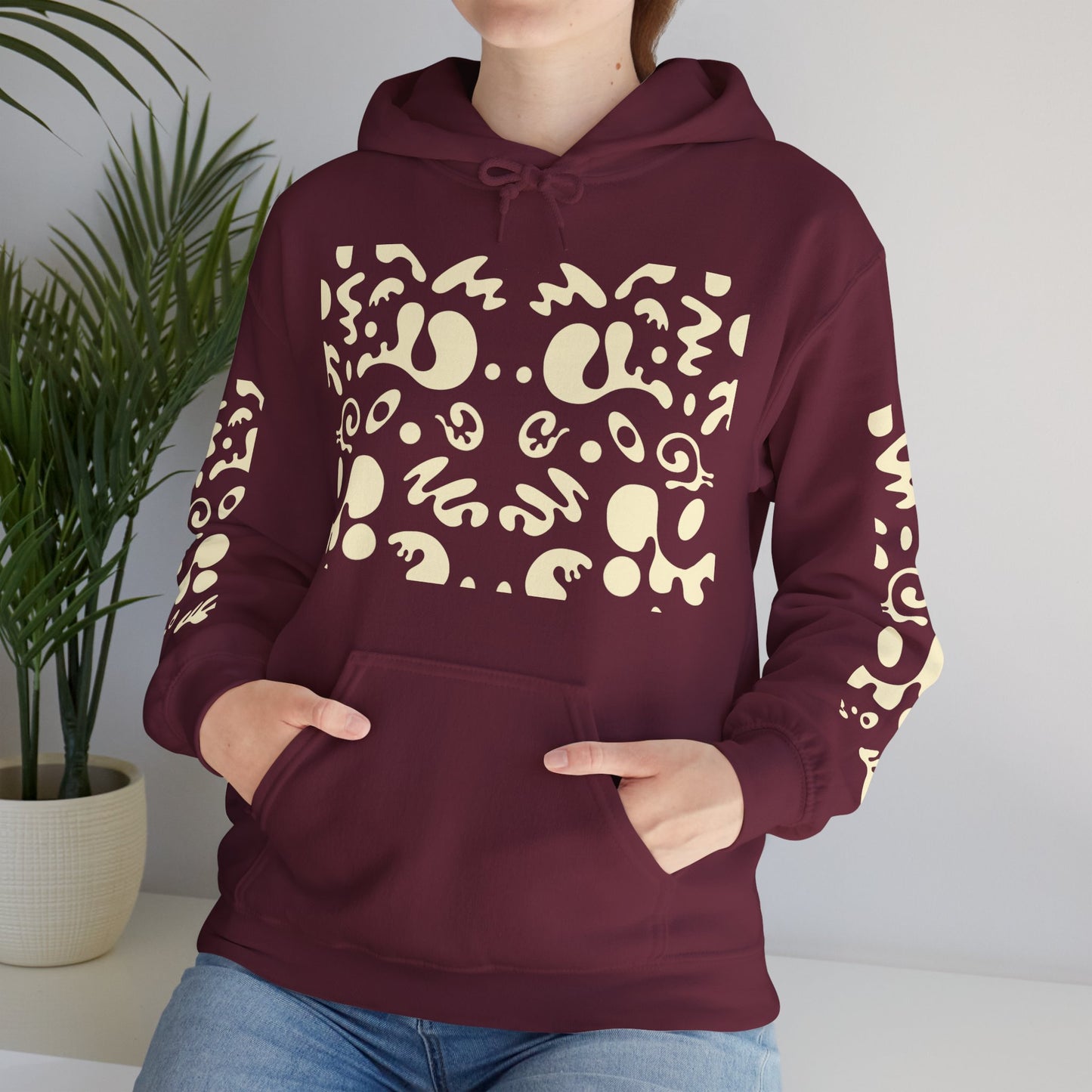 Mirror Work Unisex Heavy Blend™ Hooded Sweatshirt - Blank Page White Print