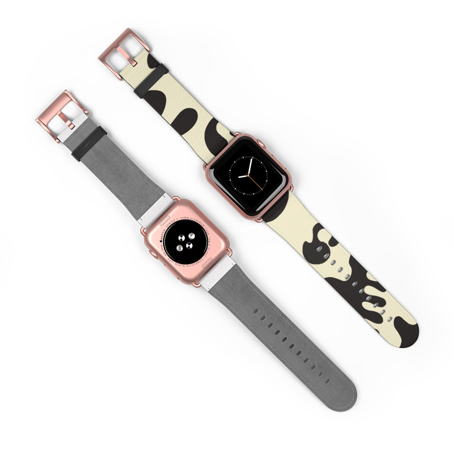 Pure Imagination Faux Leather Apple Watch Band - Blank Page White