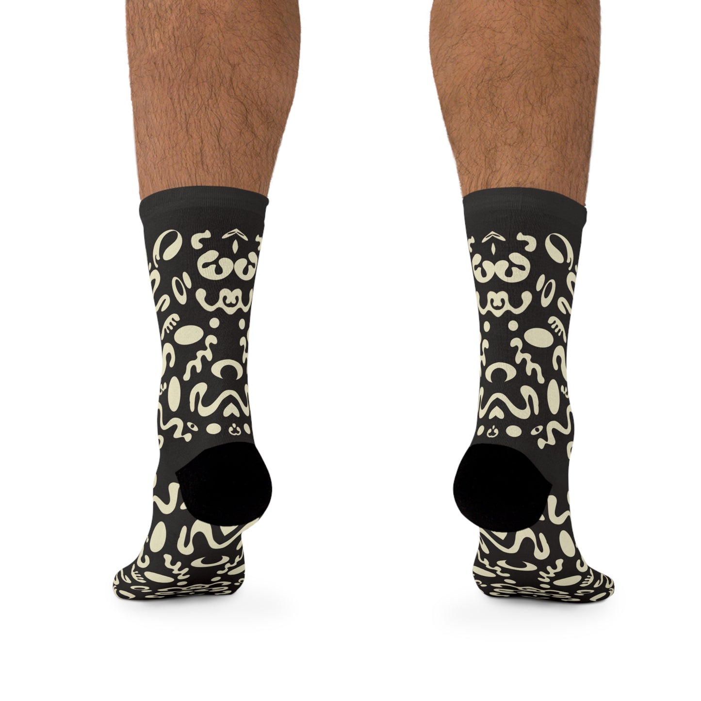 Mirror Work Minimalist Eco-Friendly Socks - Smoke Signal Black