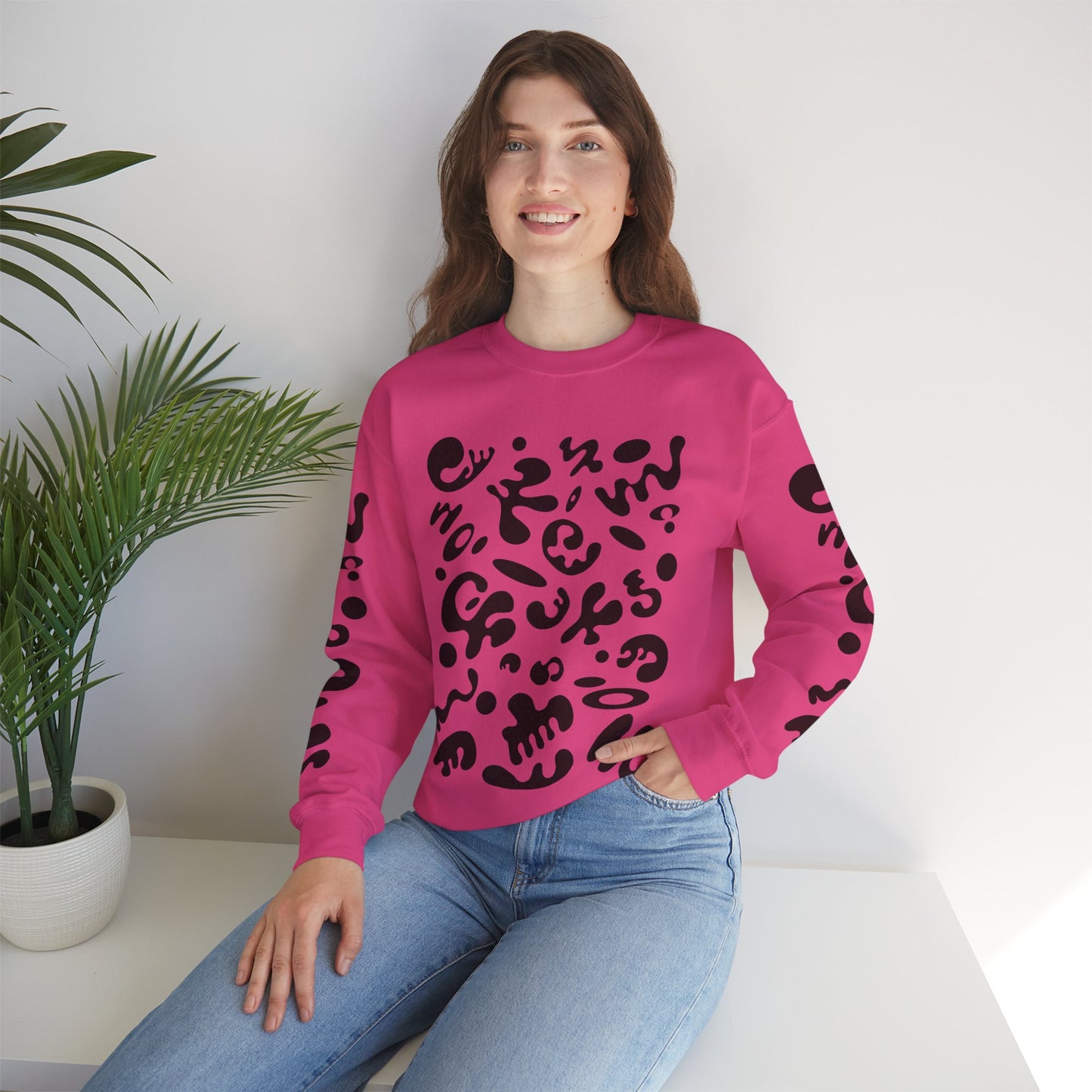 Pure Imagination Unisex Heavy Blend™ Crewneck Sweatshirt- Smoke Signal Black Print