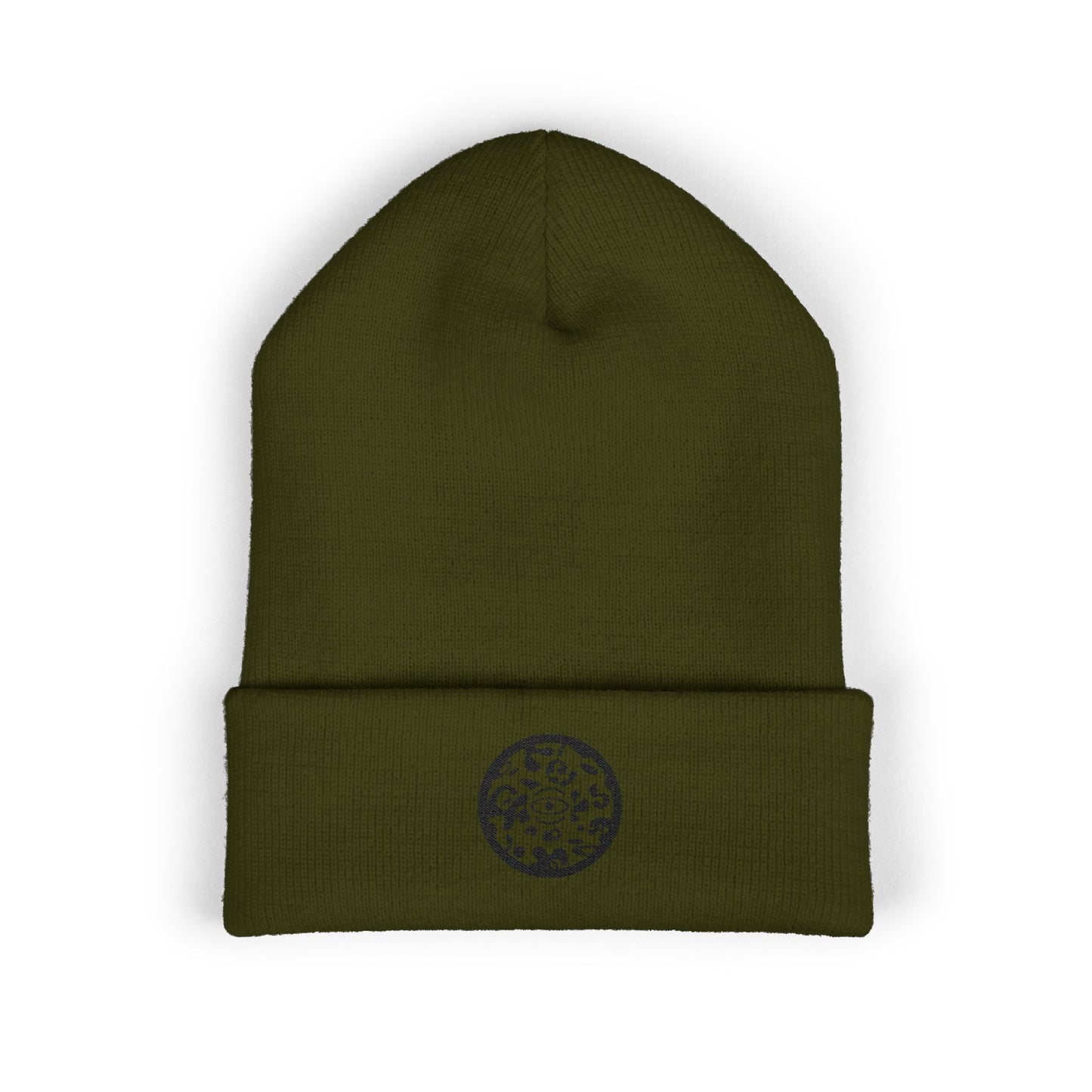 Adorn'd Logo Embroidered Classic Cuffed Beanie - Smoke Signal Black
