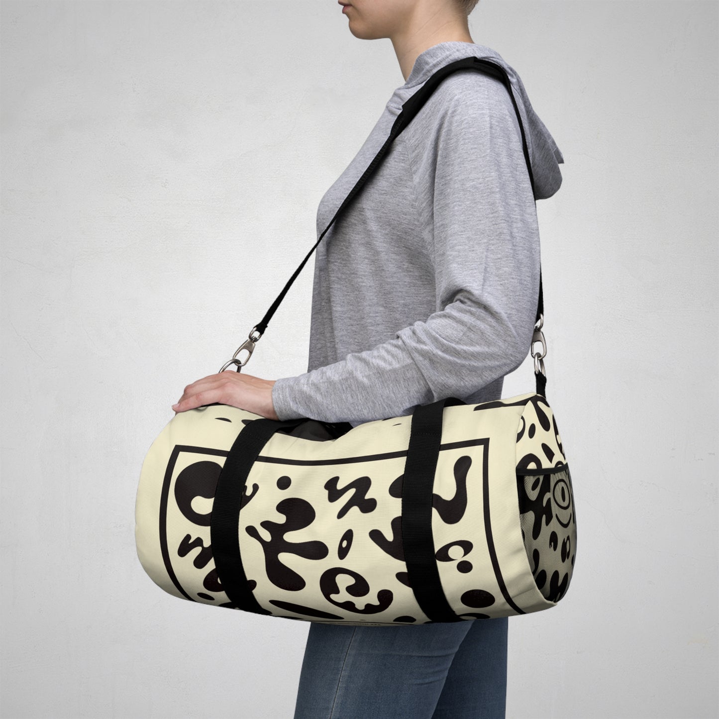 Deep Dream Duffel Bags - Blank Page