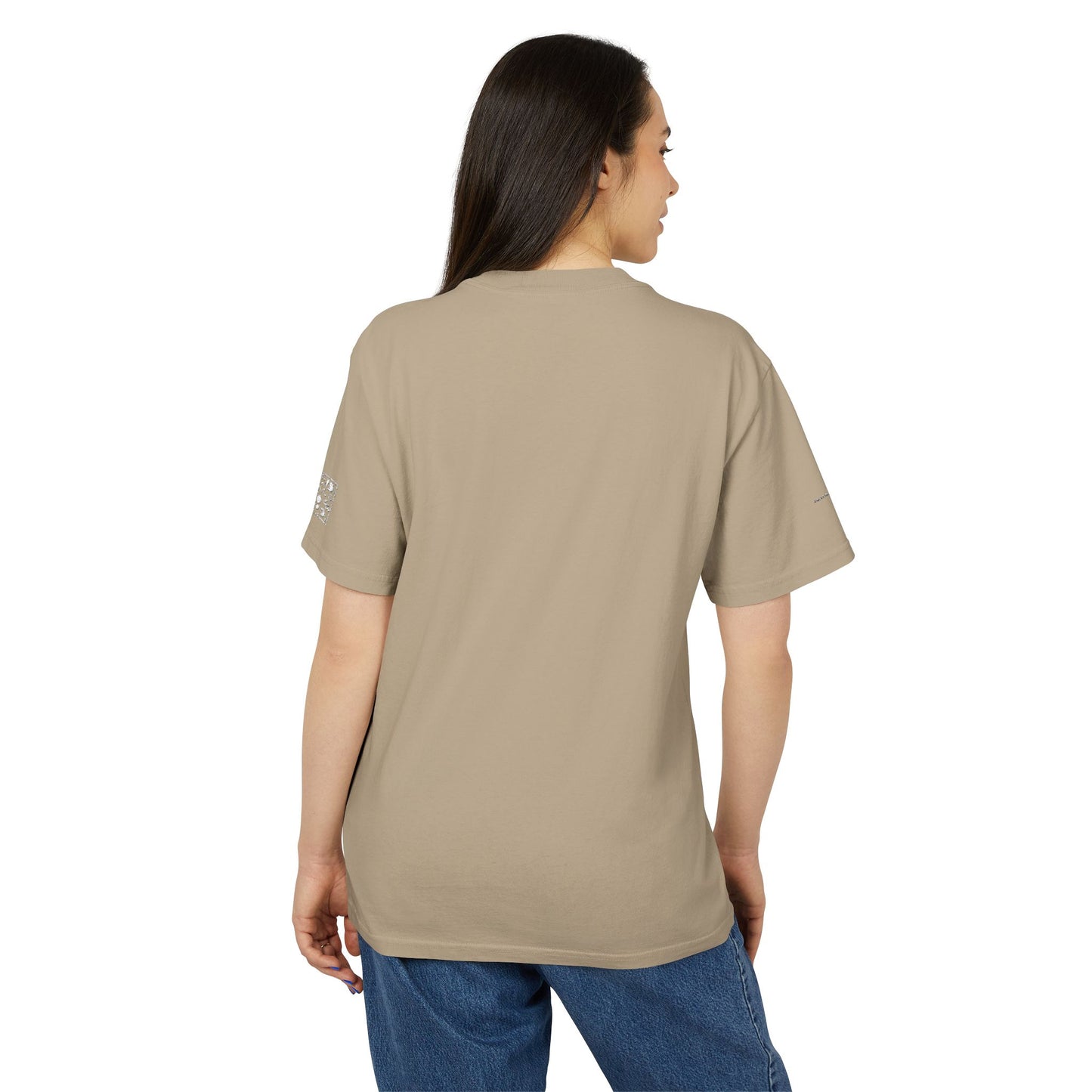 Adorn'd Minimalist Embroidered Unisex Heavy Faded Tee - Blank Page White