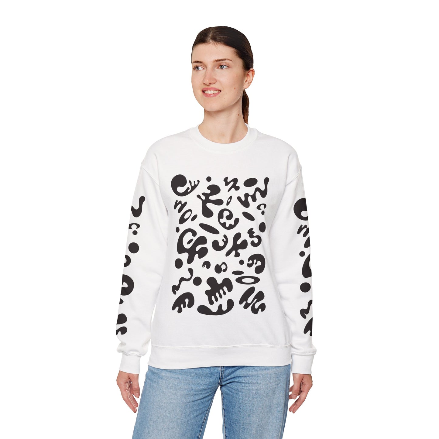 Pure Imagination Unisex Heavy Blend™ Crewneck Sweatshirt- Smoke Signal Black Print