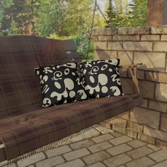 Pure Imagination Outdoor Pillows - Smoke Signal Black
