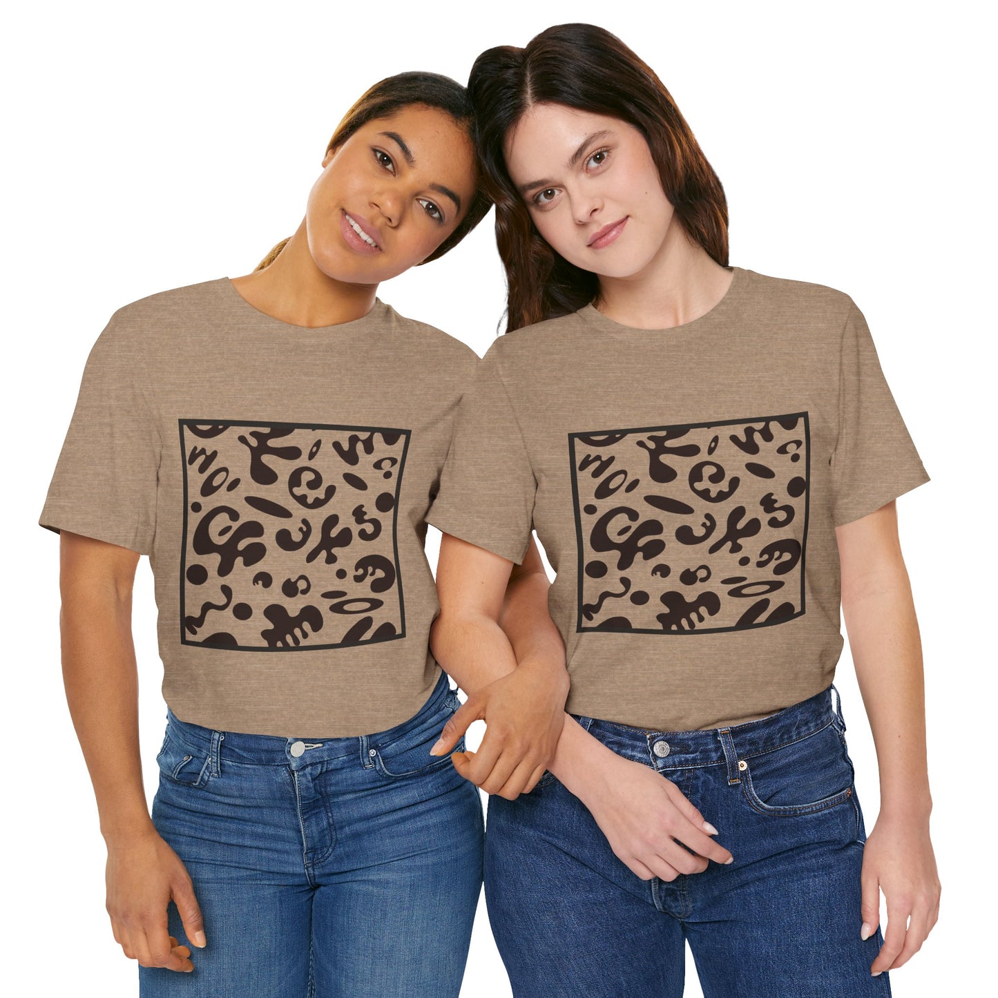 Adorn'd Unisex Jersey Short Sleeve Tee - Smoke Signal Black Print