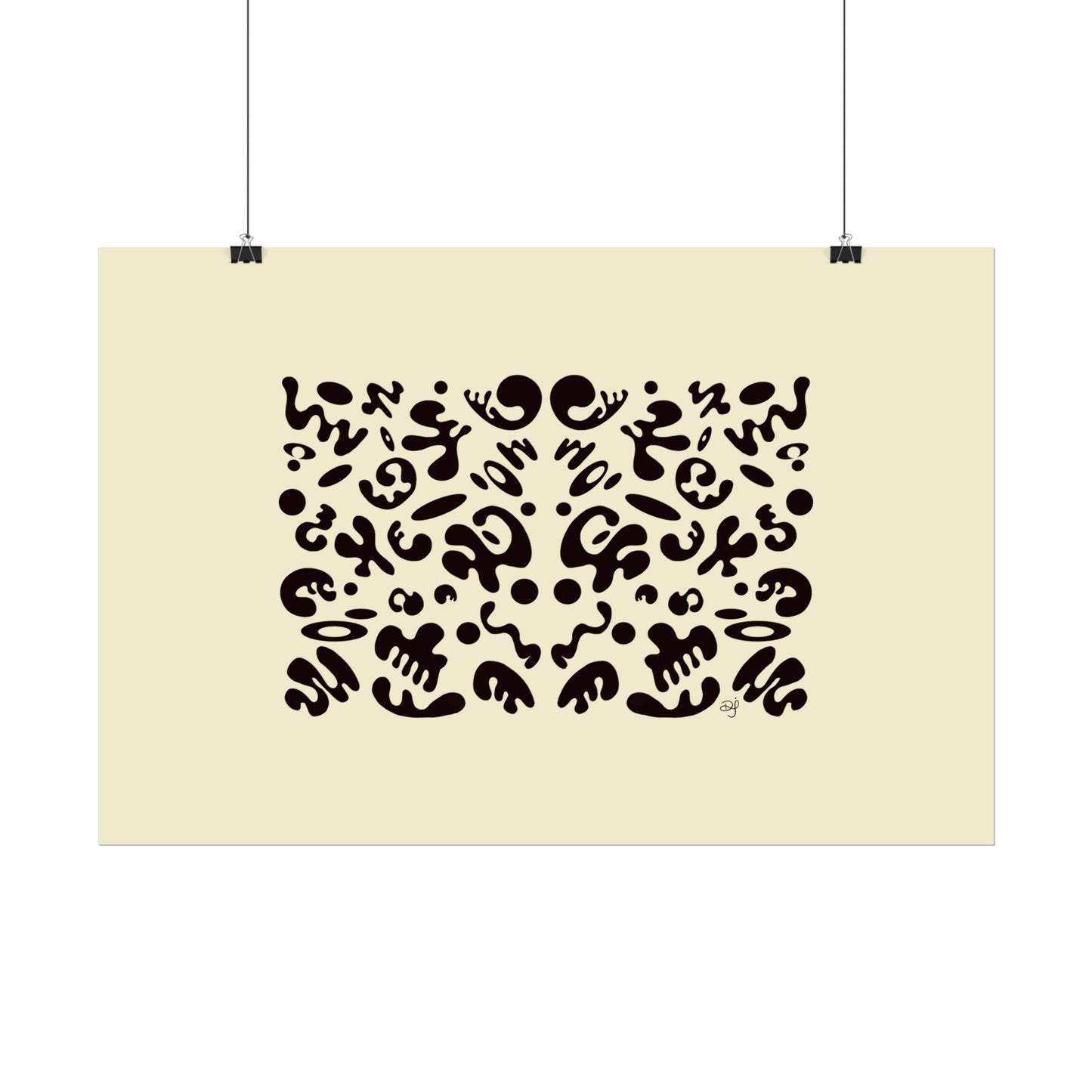 Mirror Work Rolled Poster (Landscape) - Blank Page