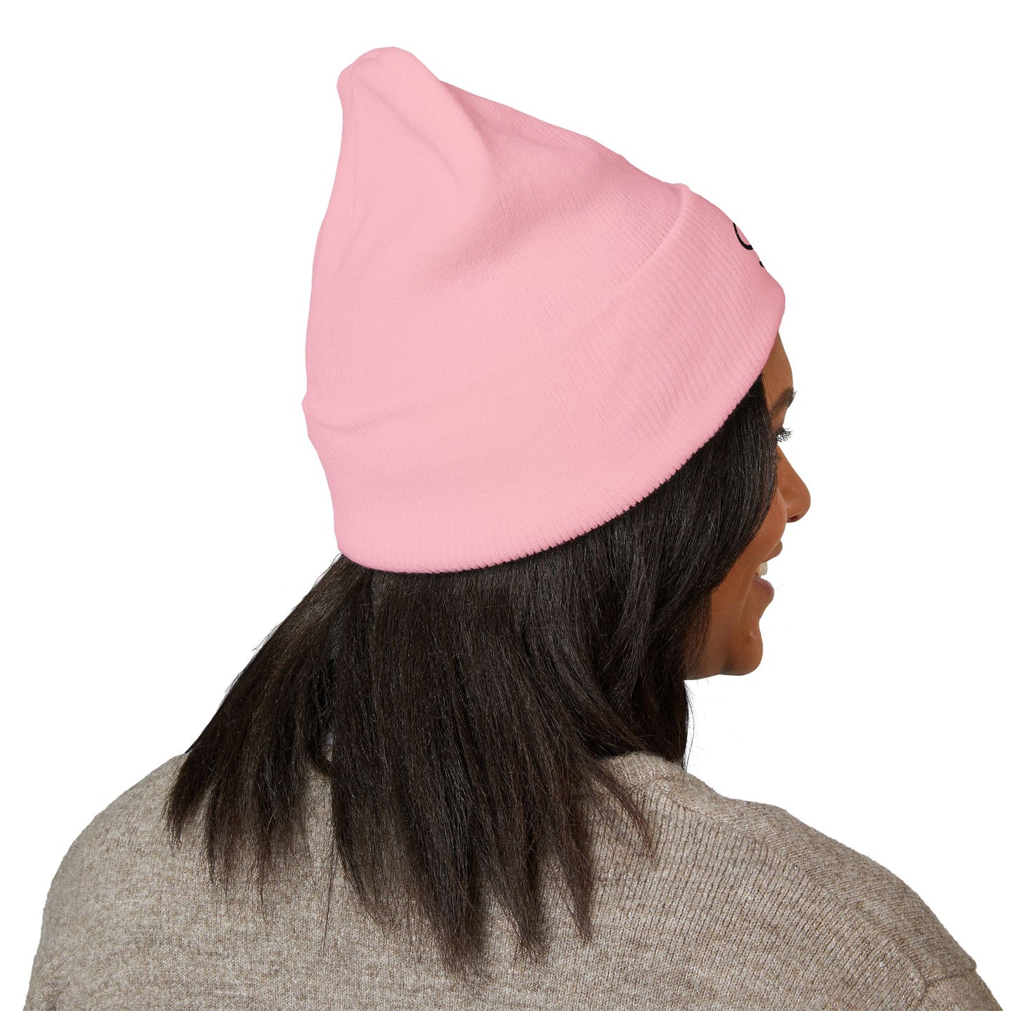 Jaha Logo Embroidered Classic Cuffed Beanie - Smoke Signal Black