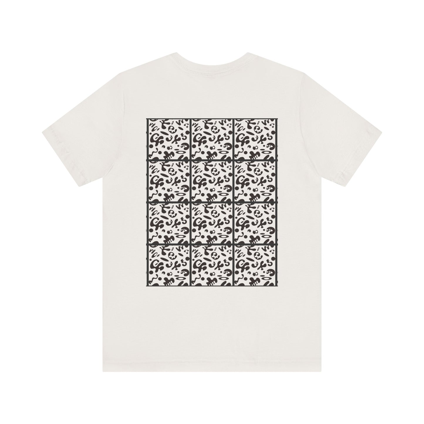 Adorn'd Unisex Jersey Short Sleeve Tee - Smoke Signal Black Print