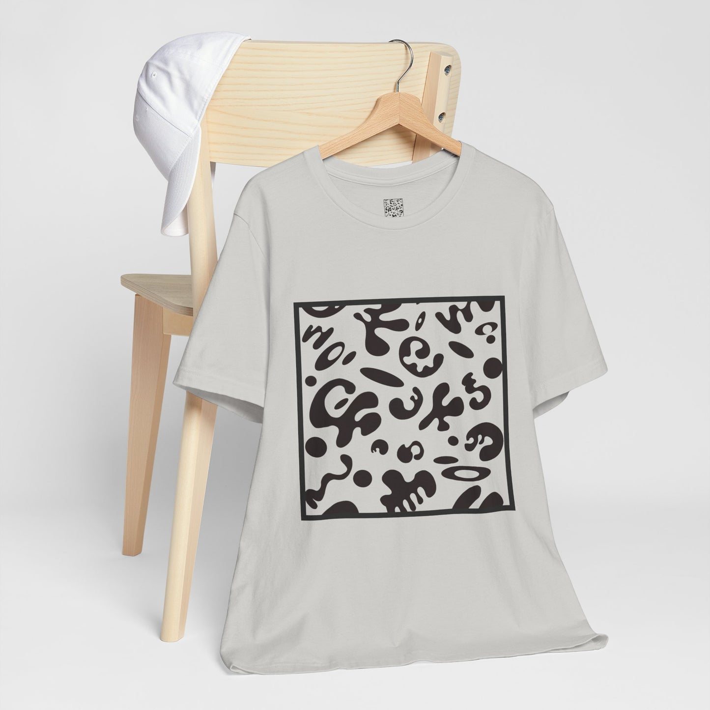 Adorn'd Unisex Jersey Short Sleeve Tee - Smoke Signal Black Print