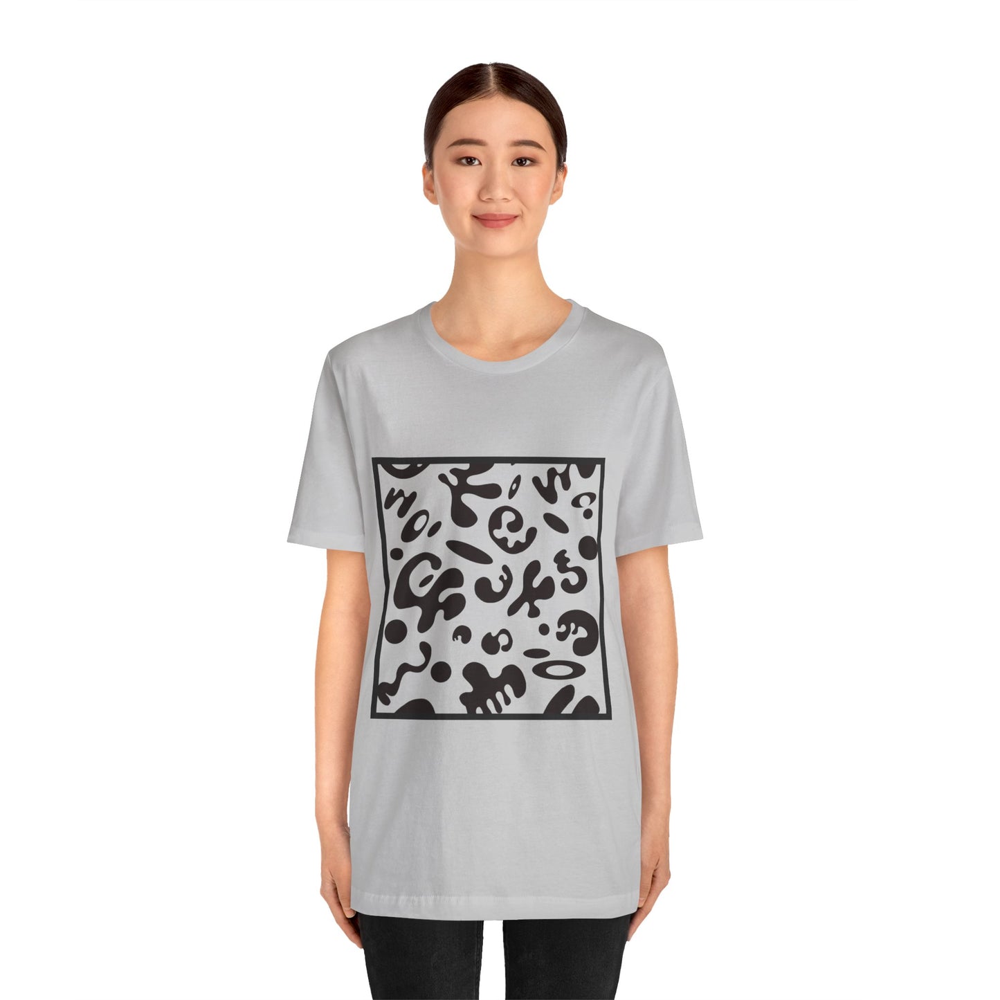 Adorn'd Unisex Jersey Short Sleeve Tee - Smoke Signal Black Print