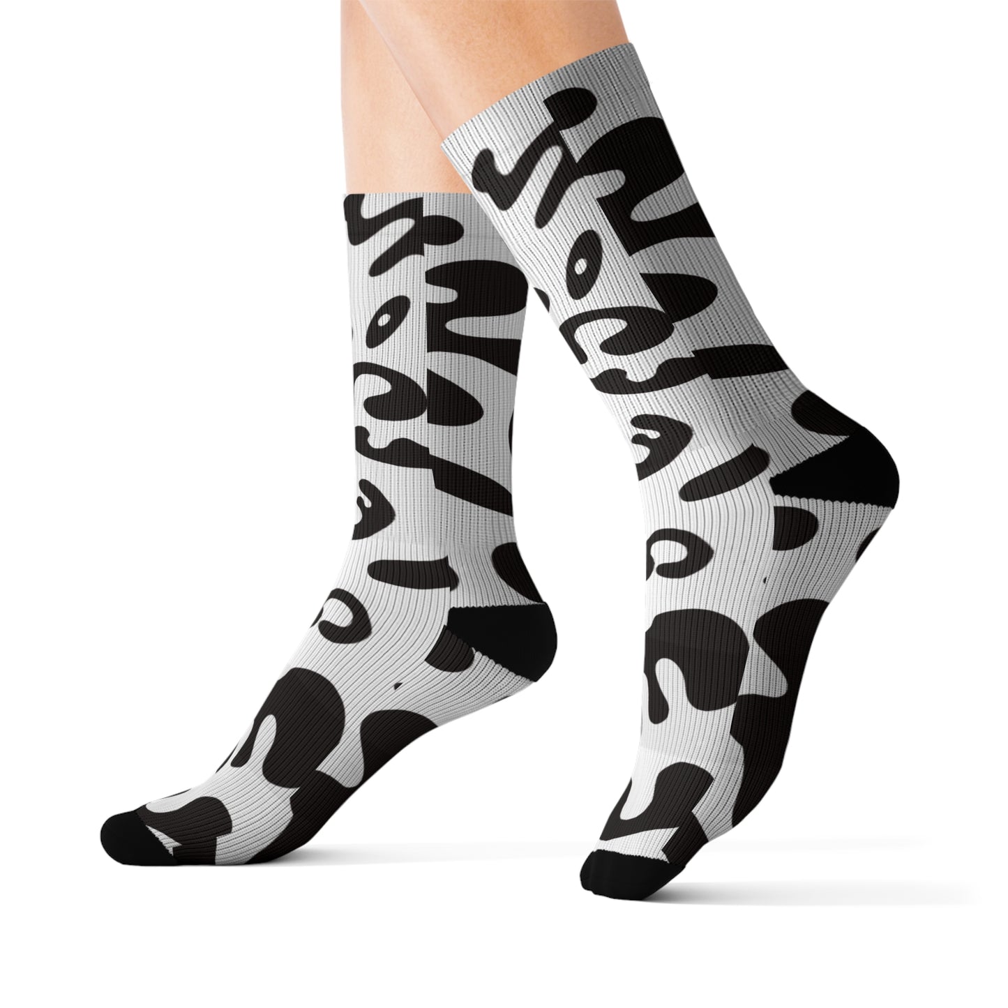 Pure Imagination Print Socks - Smoke Signal Black Print
