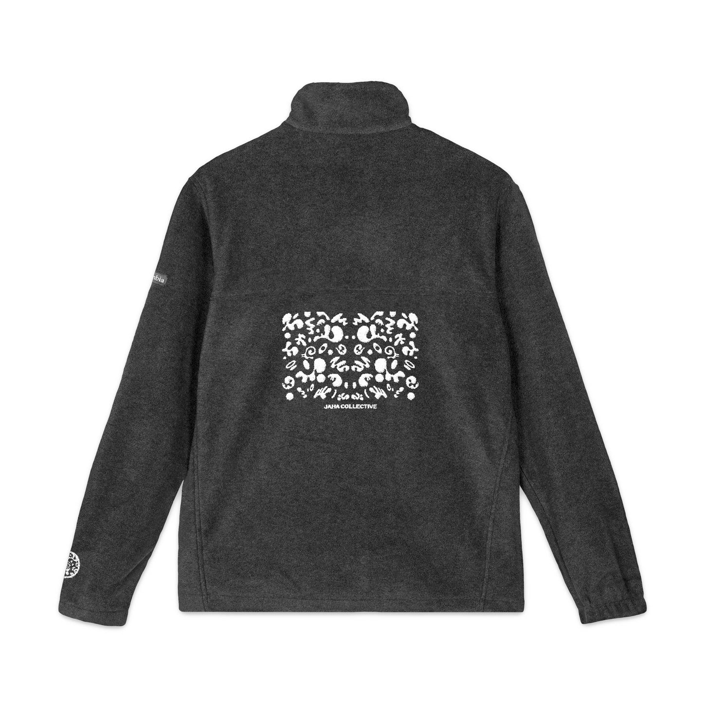 Mirror Work Embroidered Fleece Columbia Jacket