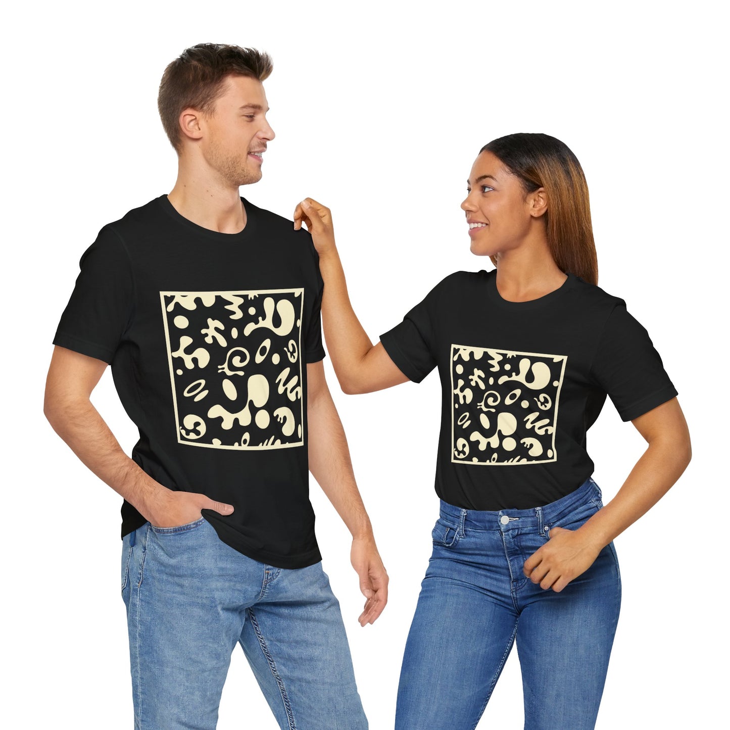 Adorn'd Unisex Jersey Short Sleeve Tee - Blank Page White Print