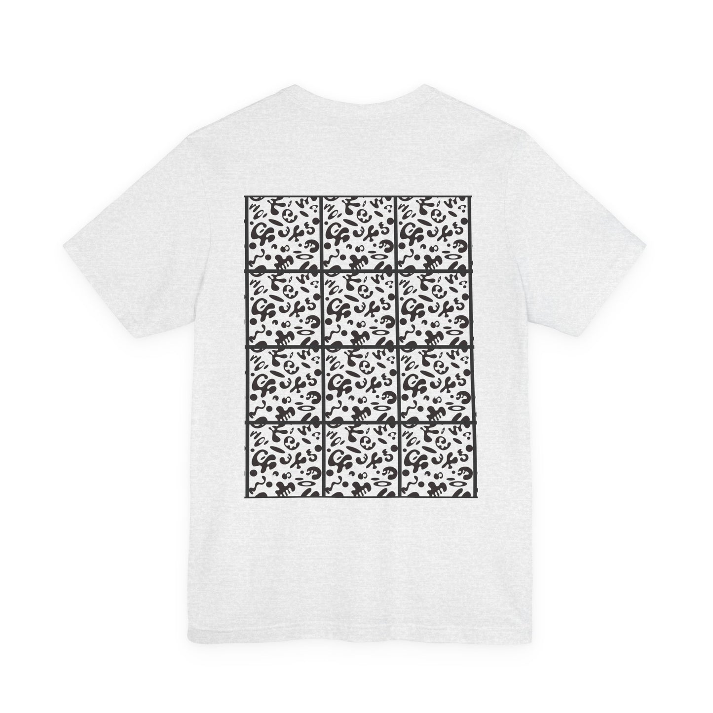 Adorn'd Unisex Jersey Short Sleeve Tee - Smoke Signal Black Print