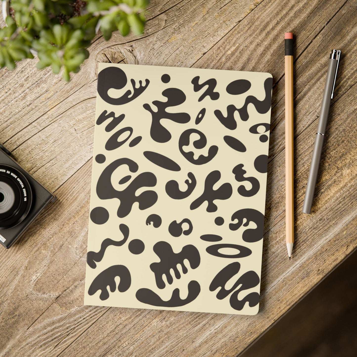 Pure Imagination Softcover Journal w Inside Prints + Tear-Off Pages (Ruled Line) - Blank Page White