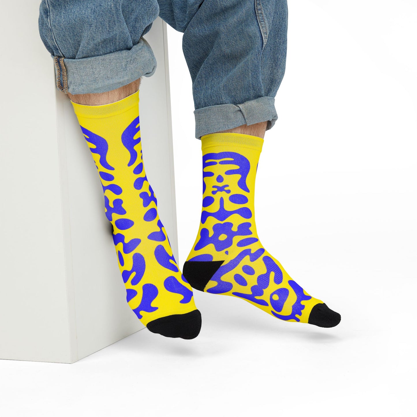 Mirror Work Color Crew Socks - Sunspell