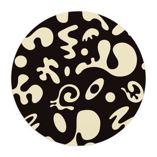 Pure Imagination Circle Mouse Pad - Smoke Signal Black