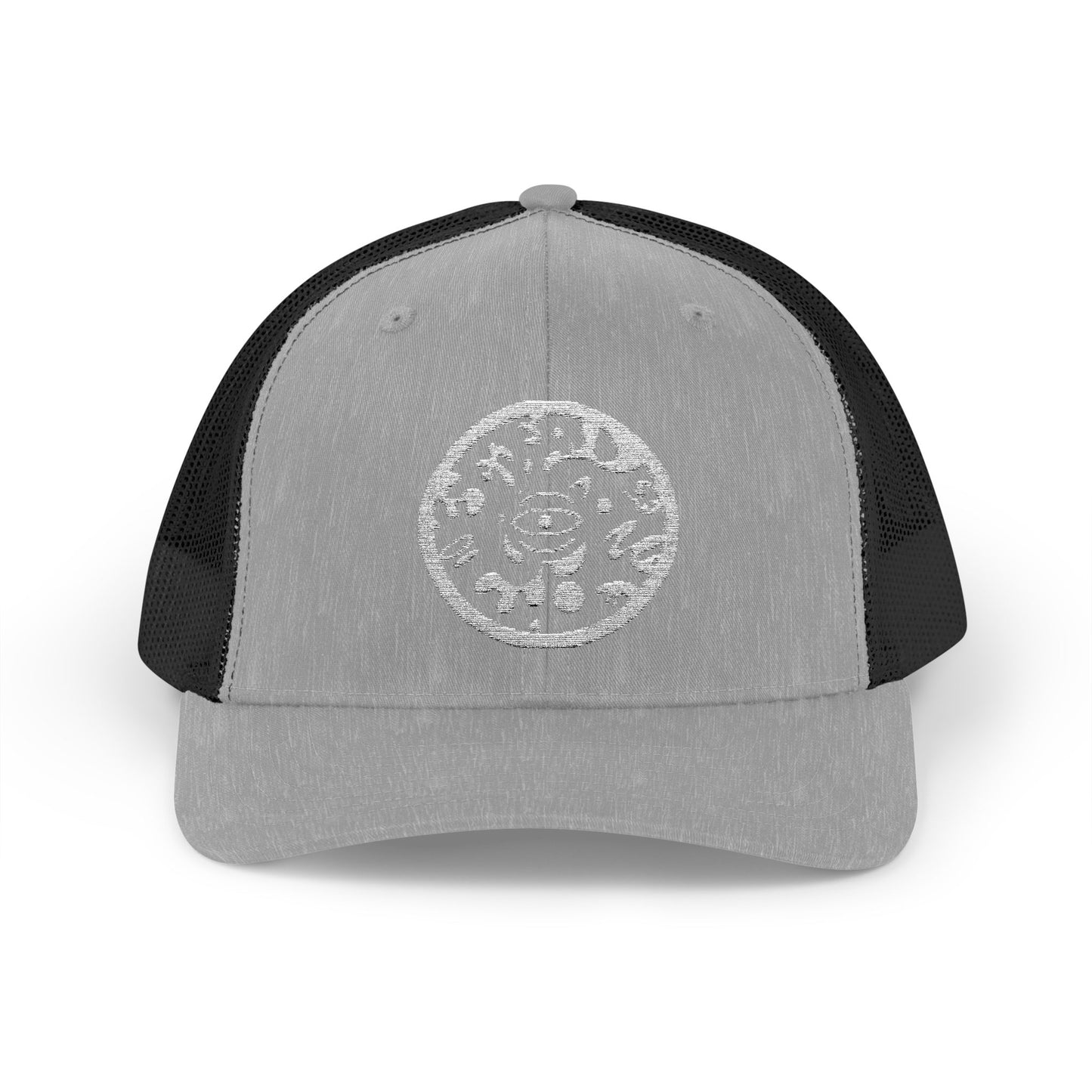 Adorn'd Logo Embroidered Retro Trucker Hat - Starlight White