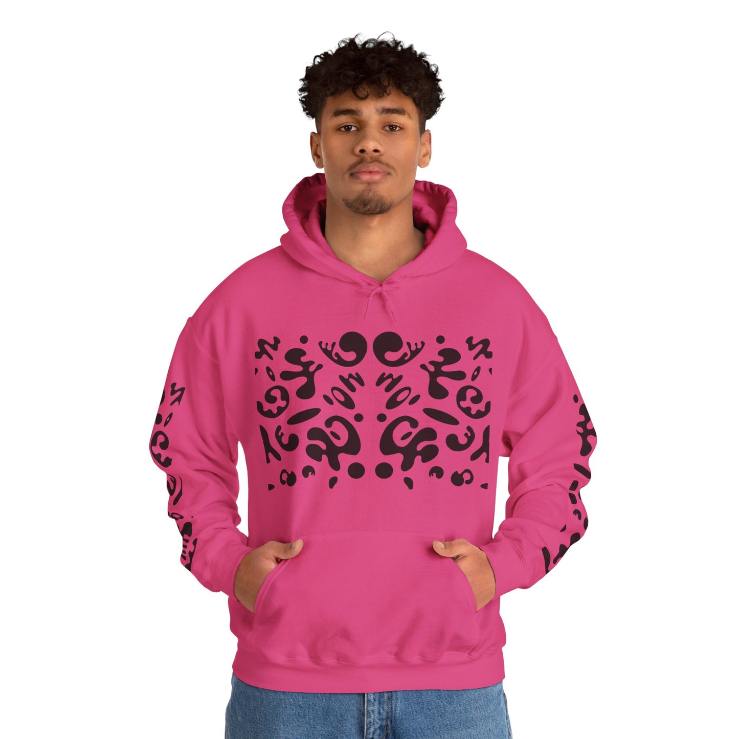 Mirror Work Unisex Heavy Blend™ Hooded Sweatshirt - Smoke Signal Black Print