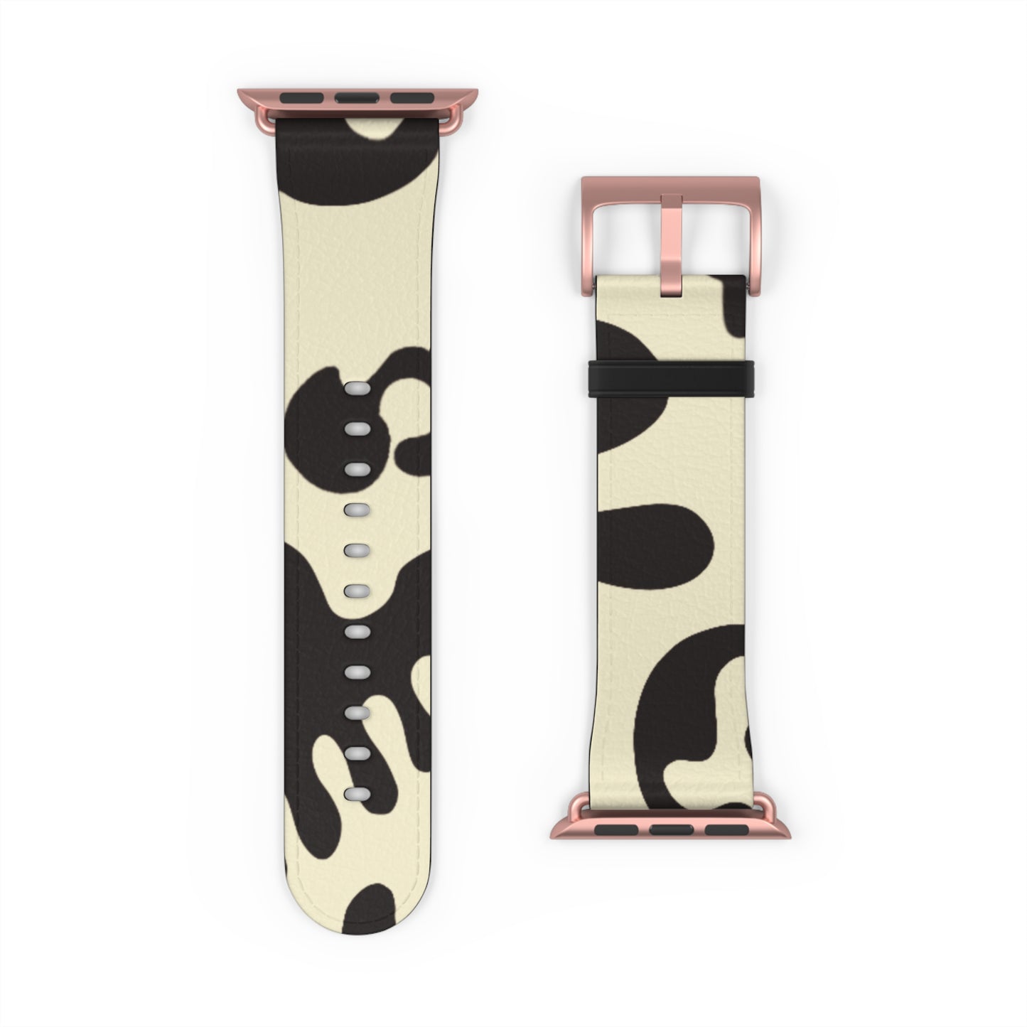 Pure Imagination Faux Leather Apple Watch Band - Blank Page White