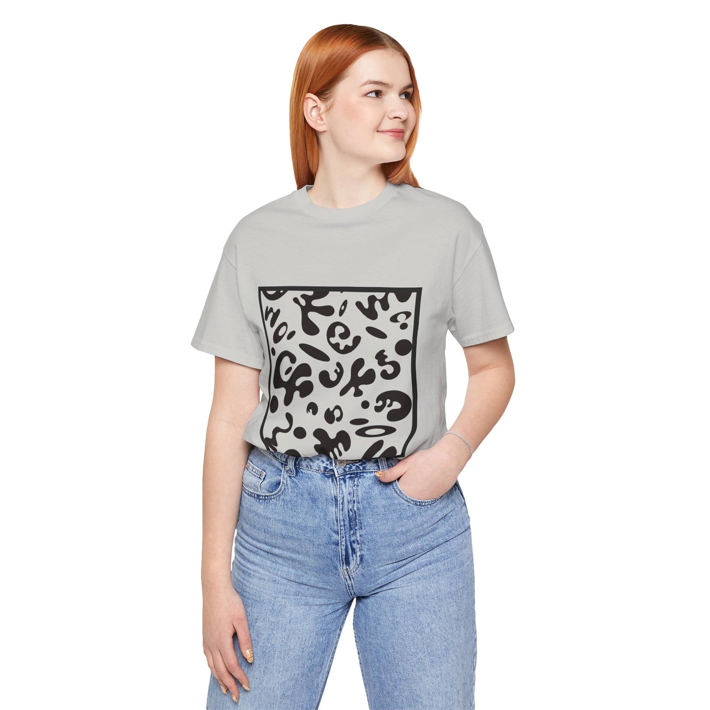 Adorn'd Unisex Jersey Short Sleeve Tee - Smoke Signal Black Print