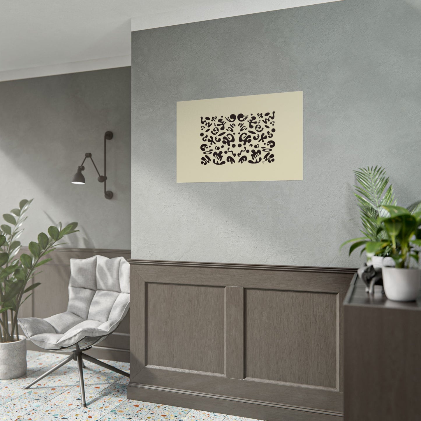 Mirror Work Rolled Poster (Landscape) - Blank Page