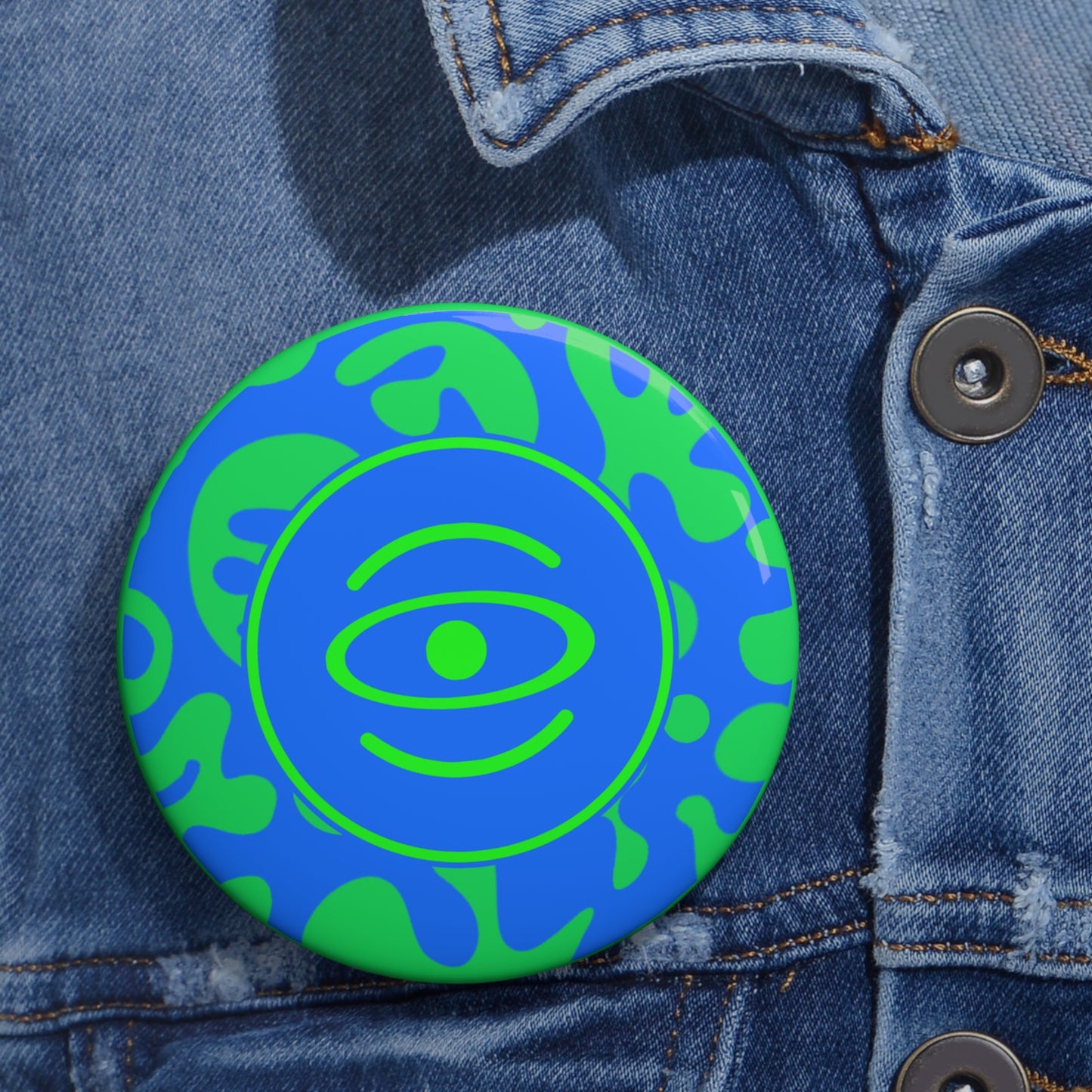 Adorn'd Color Logo Pin Button - Tide Pool