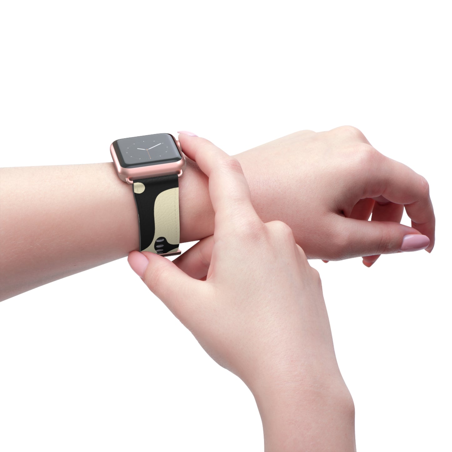 Pure Imagination Faux Leather Apple Watch Band - Smoke Signal