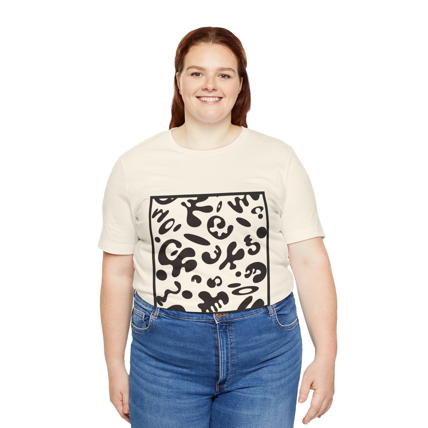 Adorn'd Unisex Jersey Short Sleeve Tee - Smoke Signal Black Print