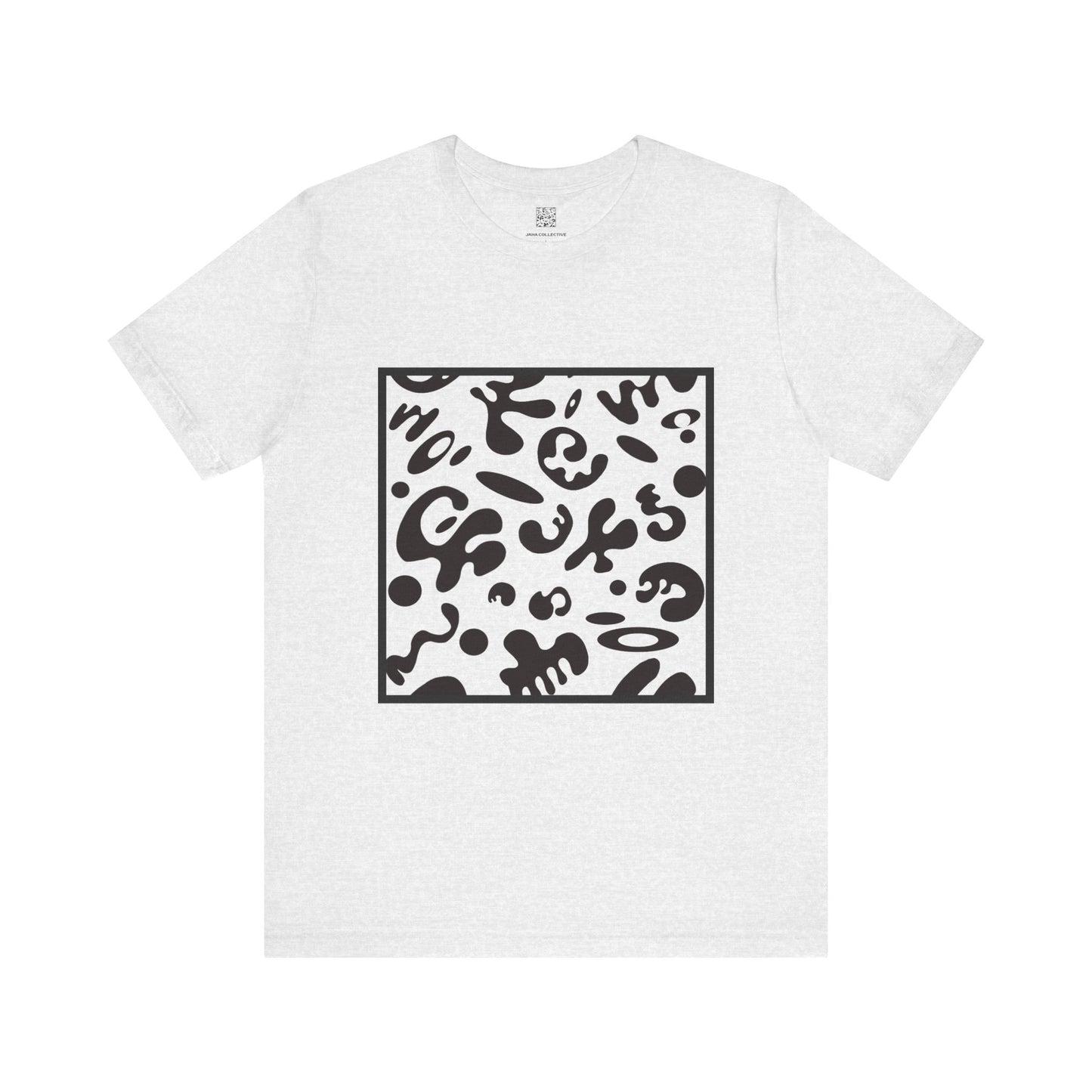 Adorn'd Unisex Jersey Short Sleeve Tee - Smoke Signal Black Print