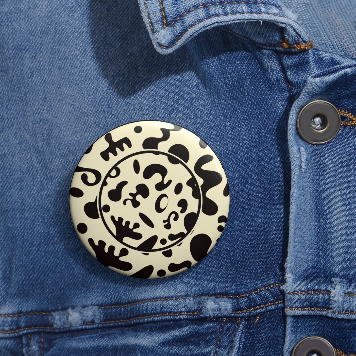 Adorn'd Color Pin Button - Blank Page