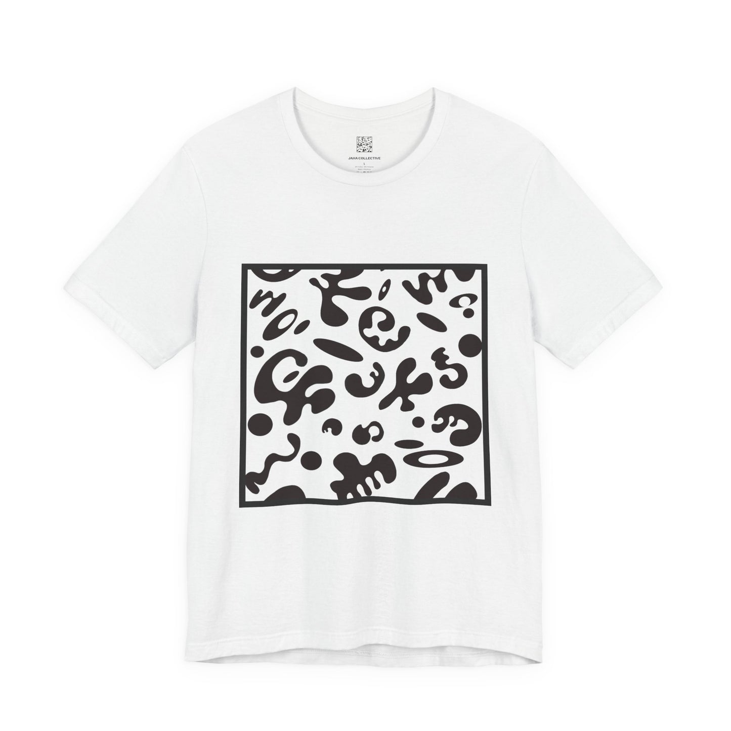 Adorn'd Unisex Jersey Short Sleeve Tee - Smoke Signal Black Print