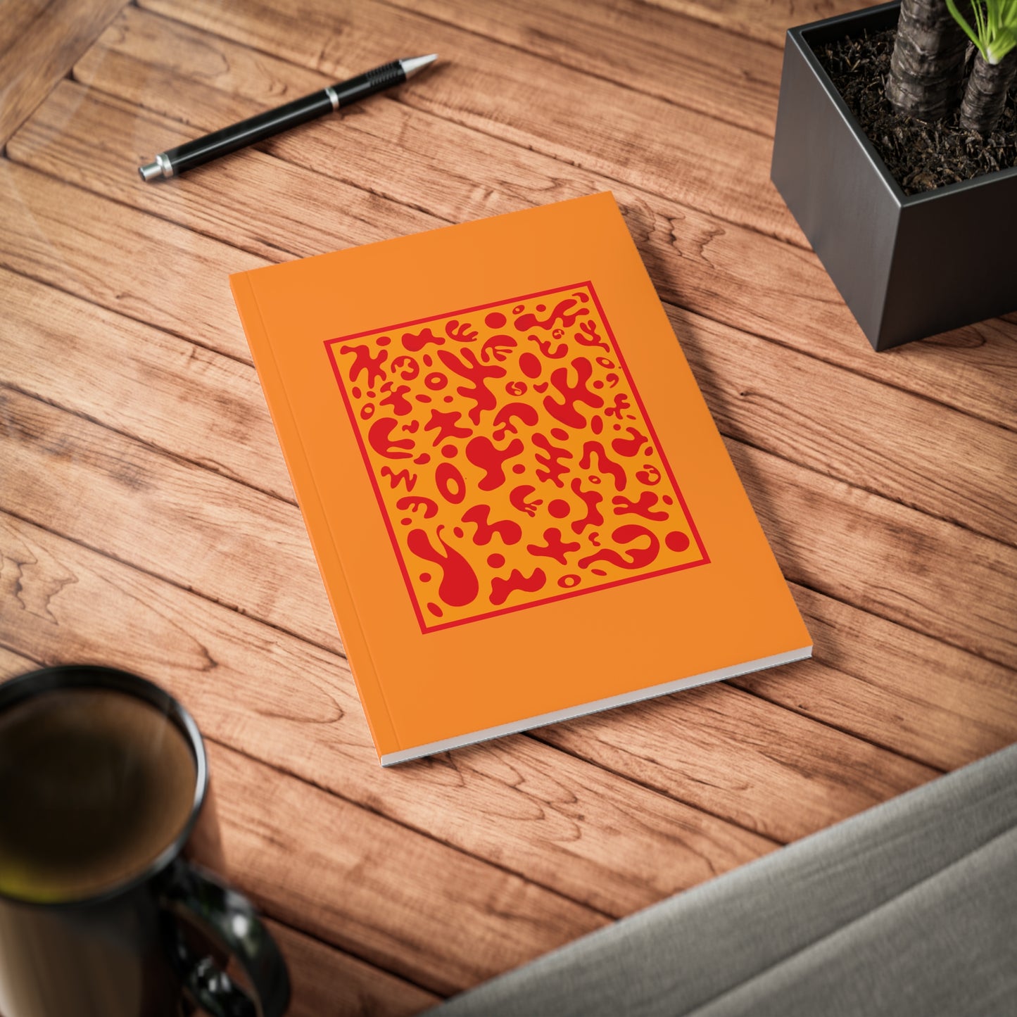 Deep Dream Softcover A5 Notebook - Heat Theory Orange